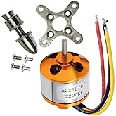 Kyrio A2212 Brushless Motor 2200KV Outrunner Brushless Motor RC Accessory Kit with Brackets for RC Aircraft Plane Glider Quad