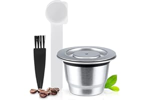 RECAFIMIL Capsules Nespress* rechargeables et réutilisables en acier inoxydable compatibles avec machine Nespress*