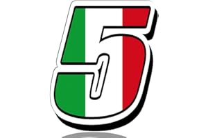Biomar Labs® 1 x winylowa włoska flaga naklejka Włochy narodowy samochód motokros Motosport start wyścig numer 5 wyścig rajdowy samochód rower motocykl Tuning N 315