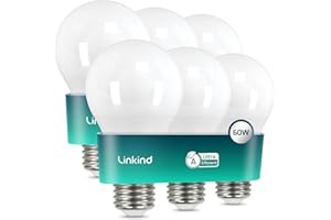 Linkind Ampoule LED E27 Ultra Efficace, 3,8W=60W, 4000K Blanc Neutre, Classe Énergétique A, Non Dimmable, Ampoule A60 Edison 806lm, Angle 200°, Économie d'Énergie, Lot de 6