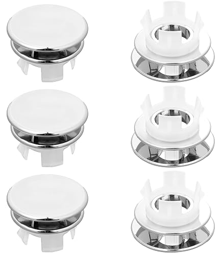 4 Stück Waschbecken Überlauf-Ringe – Universelle Abdeckung Für Küche & Bad, Einfach Einstecken