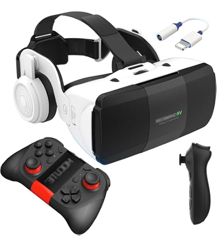 Occhiali VR 3D Con Gamepad – Realtà Virtuale HD Per Film E Giochi, Compatibile Con IOS E Android, Campo Visivo 110°