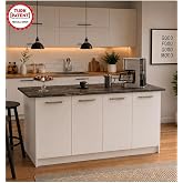 PATENTLİ BENZİLA SERİSİ 160 CMLİK ADA MUTFAK MUTFAK MASASI YEMEK MASASI BEYAZ&amp;MERMER DESEN 105