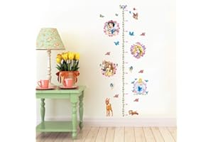 ufengke Adesivi Murali Metri da Parete Principessa Adesivi Muro Cervo Fiori per Camerette Bambini Asilo Nido Casa Ragazza