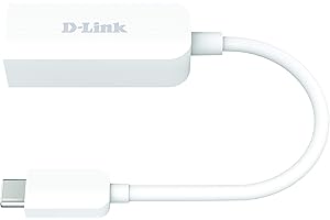 D-Link Adapter Ethernet DUB-E250 USB-C na 2,5 G, USB-C na RJ45 2,5 Gigabit LAN, kompatybilny z Thunderbolt 3, Mac OS i Windows.