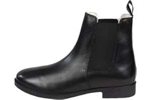 Lazura - Jodhpur Winter Reitstiefeletten Basic Plus | Kinder, Herren & Damen Stiefeletten | mit Fleece-Futter & Pull-On | schwarze Chelsea Boots aus Leder | Reitschuhe | Größe 28-43