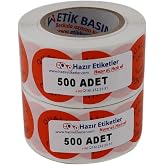 hazır etiketler , hazır al hızlı al Kalite Kontrol Etiketi 30mm &Ccedil;ap Ruloda 500 Adet 2 Rulo Toplam 1000 Adet Turuncu Zemine Si