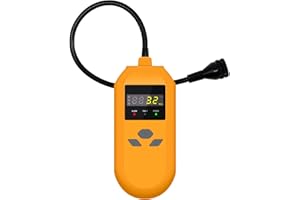Scondaor Portable Gas Leak Detector, Natural Gas Detector 0-10000PPM High Accuracy Digital Display Combustible Gas Monitor for Home, Kitchen, Gas Fuel Station, Rechargeable Battery Powered