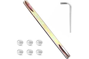 COZERI Tige de poignée carrée 8 mm x 120 mm pour poignées de porte, ferrures de porte, garniture de poignée et portail de jardin, galvanisée, avec 6 vis à six pans creux M6 et 1 clé