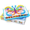 Jeu Mosaïque à Emboîter Pour Enfants - 140 Fiches Colorées 10 Mm Avec Plaque De Base, Activité Créative 3 Ans+