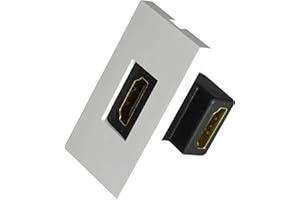 KAUDEN HDMI Angled Module 25mm x 50mm White Adapter faceplate SX7080WH