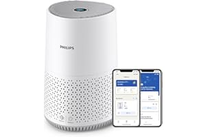 Philips Purificatore d'Aria Serie 600, Sensore Intelligente, ideale per le allergie, il filtro HEPA rimuove il 99,97% degli inquinanti, Copre fino a 44m2, controllo tramite App, Bianco (AC0651/10)