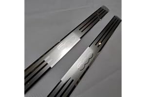 ENFILY - 2 soglie battitacco per FIAT 500-500C, protezione sottoporta in acciaio INOX, piastre anti-abrasione, fasce decorative per battitacco auto