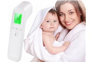 AYMBH Non-Contact Infrared Forehead Thermometer for Baby, Kids & Adults - Fast & Accurate Digital Temperature Gun with LCD Display, Silent Mode, 32 Memory Storage, Fever Alert - Portable & Easy to Use