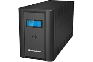 PowerWalker VI 2200VA/1200W LCD IEC Uninterruptible Power Supply with AVR Stabilizer, RJ-11 Surge Protection, HID Support and LCD Screen