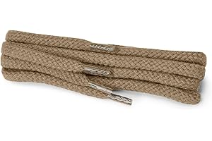 Kaps Lacets ronds, lacets durables 100% coton de haute qualité, fabriqués en Europe, 1 paire, plusieurs couleurs et longueurs