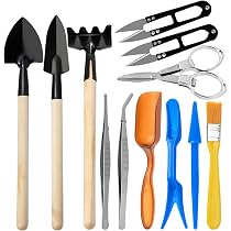 Kit De 11 Mini Outils De Jardinage En Toile - Parfait Pour Plantes Succulentes, Semis Et Petits Espaces