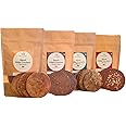 NIHKAN Millet Crackers - No Wheat | No Maida | High protein | High Fibre - Handmade, Roasted & Baked | Healthy Millet Khakhra | Chai time guilt free snacks - No Preservatives & No Baking soda - 4 packs -100g each (All Flavours Combo)