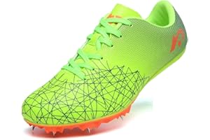 Mengxx Chaussures de Course D'athlétisme Sprint Hommes Baskets Antidérapantes à Pointes