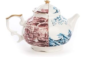 SELETTI Tetera de Porcelana Hybrid-smeraldina» diámetro 15cm. Altura 13 cm.