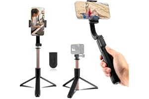 UrbanHomes Gimbal, Gimbal Smartphone, Handy Gimbal, Gimbal Kamera, Tragbares Gimbal Mit Kabelloser Fernbedienung, Handy-Stabilisator, Schwarz