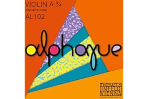 Thomastik cuerda suelta para violín alphayue 3/4, escala 305mm/12" cuerda la núcleo sintético, entorchado de aluminio.