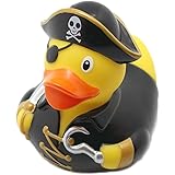 Lilalu 1835 Pirate Rubber Duck Bath Toy, Multicolour, 8.5 x 7.5 x 8.5 cm