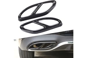 DRISUBT 2PCS Copertura Tubo Scarico, Coda Tubo di Scarico Coperchio Trims Nero per Benz C B180GLC GLS GLE A B C E Class
