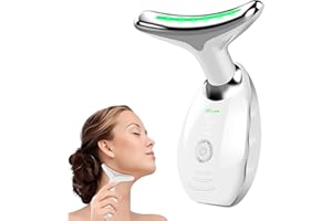 MAYEEC Dispositivo di Bellezza Antirughe, Massaggiatore Viso Elettrico Antirughe, Dispositivo di Bellezza per Viso e Collo con 3 Modalità, Rassodamento e Sollevamento Della Pelle