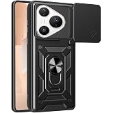 Microcase Huawei Pura 80 Pro/Pura 80 Pro Plus QUBEC Serisi Kamera Kapaklı Y&uuml;z&uuml;k Standlı Kılıf-AL5117