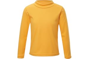 Xnihocha Mädchen Jungen T-Shirt Warmes Thermoshirt Langarm Unterhemd Rollkragen Pullover Sport Top Thermounterwäsche
