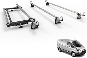 Autorack Products TITAN WorkReady Van Roof Rack 3 Bars - For: - FORD TRANSIT CUSTOM 2012-onward - with Roller