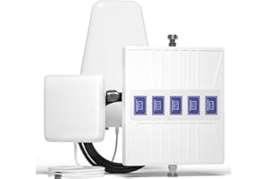 LINSINAL Amplificador de Señal Móvil 5G 4G LTE 3G gsm, Amplificador de Cobertura Móvil 5 Bandas 28/8/3/1/7 - Mejora Llamadas e Internet en Hogar y Oficina