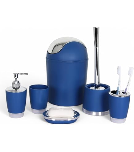 Set di accessori da bagno blu scuro in ceramica Cordoba - Wenko