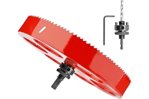 GUOQEE 205mm Hole Saw with Quick Change Arbor, Hole Drilling Cutter HSS BI-Metal for Wood, Plywood, PVC, Drywall and Metal Sheet