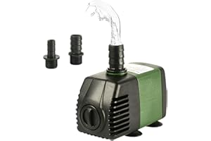 Pompe a eau Submersible, AolKee Mini Pompe Submersible 25W 1500L/H, AC220-240V avec 2 buses Pompes pour Fontaines aquarium, étang, jardin