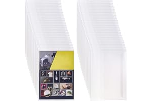 FINGERINSPIRE 40pcs Clear Book Covers Fit for A5 Size Books, Clear Plastic Waterproof Covers Protector Against Dust Wear Resistant Paperback Exercise Book Covers for Home Office Books