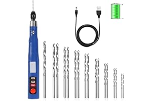 BEENLE-ICEY Cordless Mini Rotary Tool Set 3.7V 3 Speed 5000rpm to 15000rpm Rotary Tool Kit 2000mAh Rechargeable Engraving Pen Mini Electric Grinder for DIY Work Engraving Grinding Polishing(Blue)