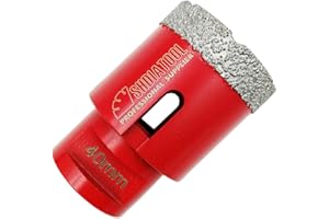 SHDIATOOL Broca de Diamante 40MM Vacío Soldadura para Perforación en Seco Porcelana Azulejo Granito Mármol M14