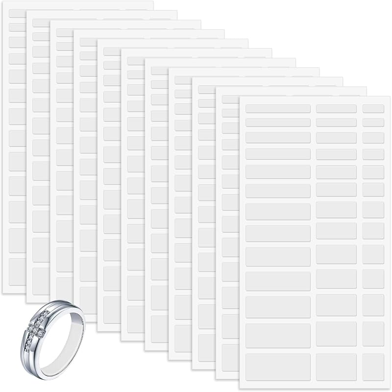 xiluuyou Ringgrößenversteller Set, Unsichtbarer Ringgrößenversteller für lose Ringe, Transparenter Ringgrößen-Reduzierring, Fitter für Breite Ringe, 10 Blatt - 390 Stück