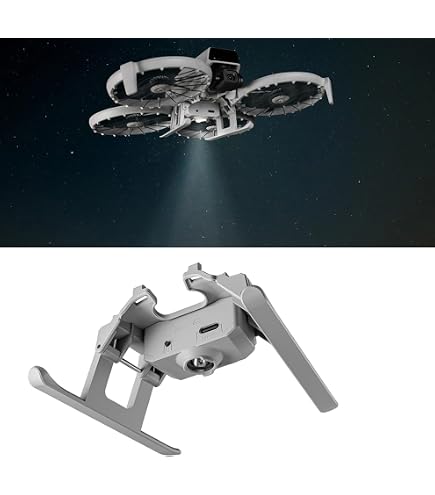 LICHIFIT Carrello Di Atterraggio Pieghevole Per Drone DJI FLIP – Stile Ragno, Alza 30mm, Leggero 23g – Grigio/Arancione - copertina