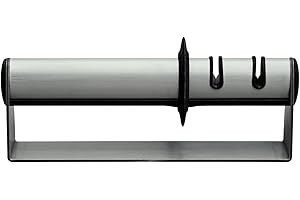 Zwilling J.A. Henckels ZWILLING TWINSHARP Duo Afilador de cuchillos de mano de acero inoxidable, 9.5 pulgadas, DAA