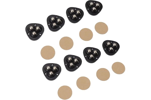 Asixxsix Mini Hjul, 360 Graders Rotation Tungt Lastbärande Apparatslider, Självhäftande Hjul med Rostfria Stålkulor för Köksmaskiner Kaffemaskiner Mikrovågsugnar