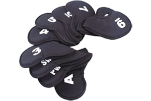 Zeagro Juego de fundas de cabeza de hierro para palos de golf material resistente al agua con diseño de bloqueo de pasta ajuste para Titleist Callaway Ping Nike Yamaha Cleveland Wilson Reflex