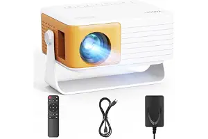 Yoton Mini Proyector Portátil [Rotación 180°& Auto Keystone] Y3 Proyector Portátil Soporte 1080P, 15000L Videoproyector con 50% Zoom, Projector Portable Compatible con Teléfonos/PC/PS5/Xbox/USB/HDMI