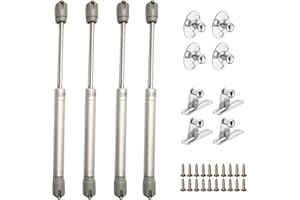 ZFYQ - Pistoni a gas, per mobili della cucina, ammortizzatori, 120N/12 kg, cerniere, molle con viti, 4 pezzi