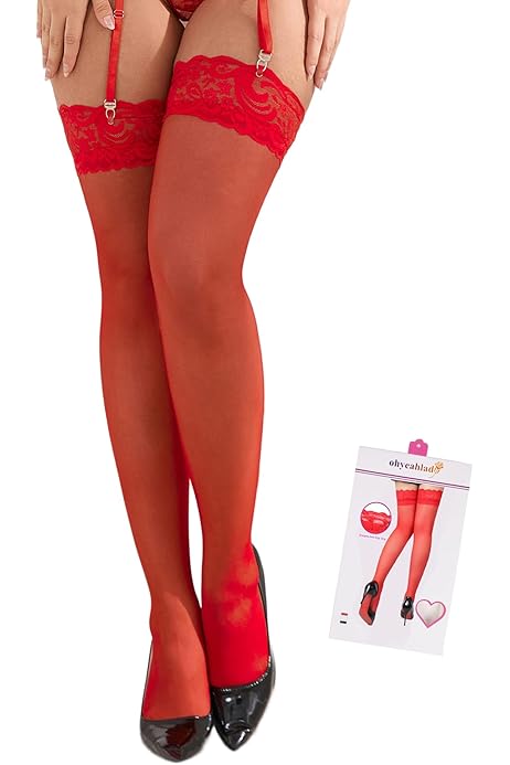 Calze Autoreggenti Con Strass Per Taglie Forti - Collant A Rete Con Orlo In Pizzo E Silicione - Foto 6