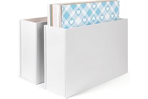 TUTATA Scrapbook-Papier-Aufbewahrungs-Organizer, 30,5 x 30,5 cm, Papier-Organizer, Sammelalbum-Aufbewahrungsbehälter für 30,5 x 30,5 cm Papier, 2 Stück