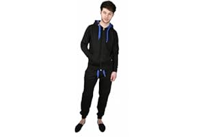 Parsa Fashions ® Mens Tracksuit Set Full Sleeve Fleece Zipper Hoodie Top Bottoms Jogging Joggers Gym CONTRAST And PLAIN - Available in PLUS SIZES (Small to 5XL)
