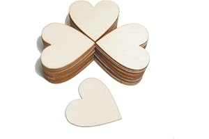 ‎CUWELT CUWELT 200 Stück 40mm Holzherzen Scheiben, 4cm Holzherzen Hochzeit, Naturholzscheiben Unlackiert, Deko-Herzen, DIY Handwerk Verzierungen, Kleine Holzherzen für Basteln Hochzeit Gästebuch Beschriften